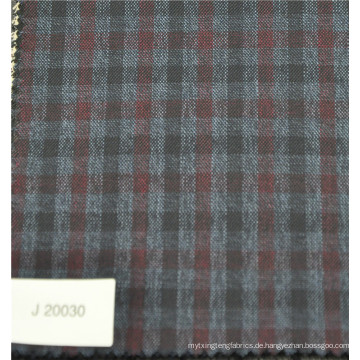 Hohe Mode 70% Wolle 30% Polyester Plaid Kammgarn Stoff